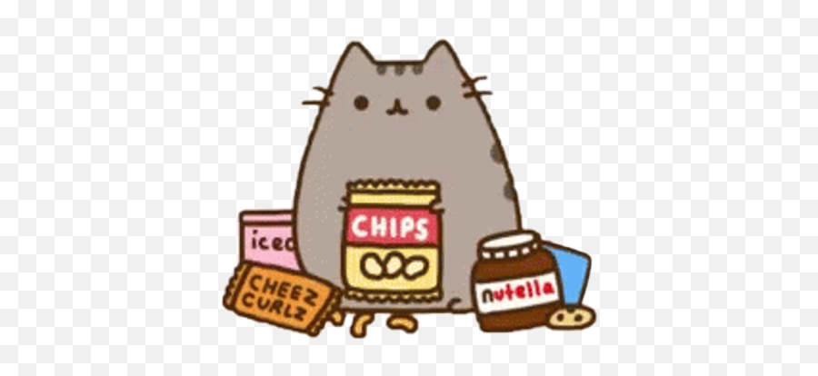 The Most Edited Puchi Picsart - Pusheen Eat Everything Gif Emoji,Puckiing Emoji