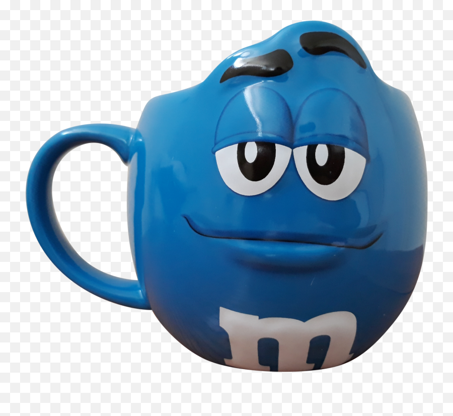 Mu0026m Blue Character Mug Figural Fun Sculpted And 28 Similar Items - Serveware Emoji,Emoticon For Coffee