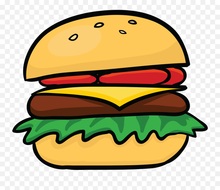 Junk Food Sticker Emoji Pack For - Clip Art Cartoon Burger,Hamburger Emoji