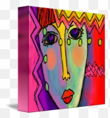 Abstract Portrait Art Framed Art Prints - Dot Emoji,Contemporary Art Portrait Emotion