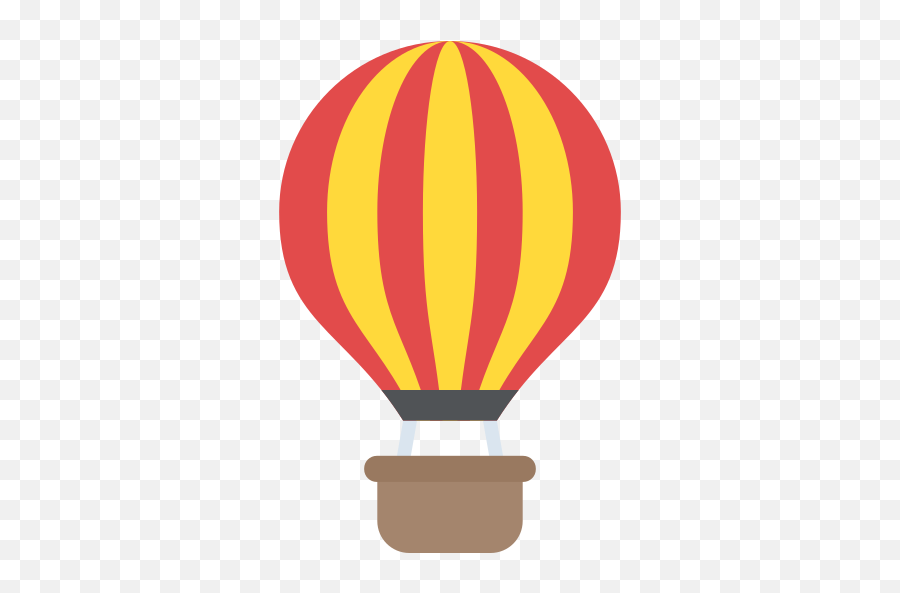 Hot Air Balloon - Flat Hot Air Balloon Icon Emoji,Commercial Hot Air Balloon Emoticon Add To My Pjone