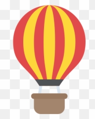Hot Air Balloon - Flat Hot Air Balloon Icon Emoji,Commercial Hot Air Balloon Emoticon Add To My Pjone