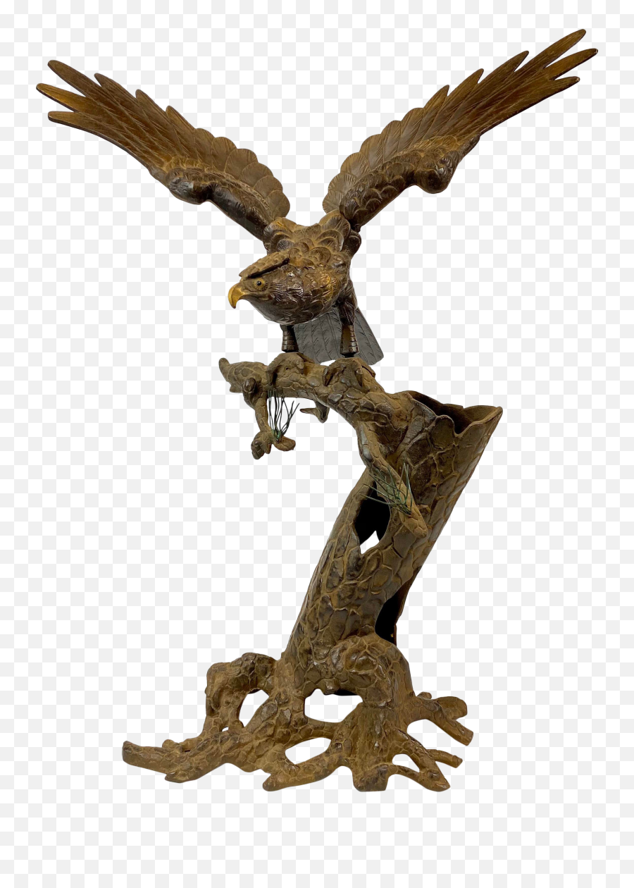 1920s Cast Iron American Eagle On A Pine Tree - Animal Figure Emoji,Eagle Emoticon Ipad