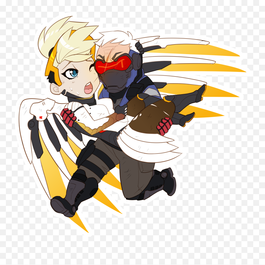 Soldier 76 Png - Overwatch Solider 76 X Mercy Emoji,Mei Overwatch Emoticon