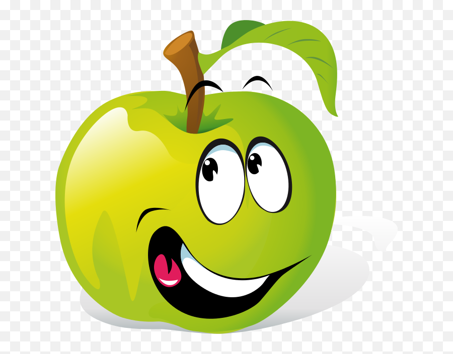 Cartoon Apple Clip Art At Clkercom - Vector Clip Art Online Cute Transparent Background Fruit Clipart Emoji,Eiffel Tower Emoticon