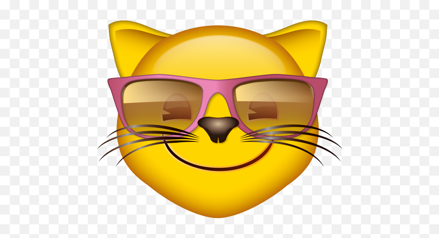 Cat With Glasses Emoji - Loudly Crying Cat Emoji,Emoji Kitty Heart