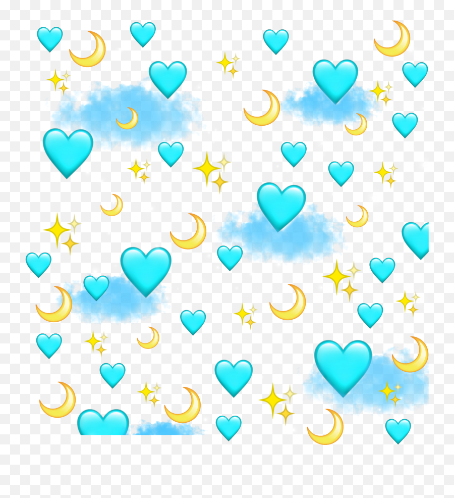 Blueheart Heartemoji Sticker - Girly,Shiny Heart Emoji