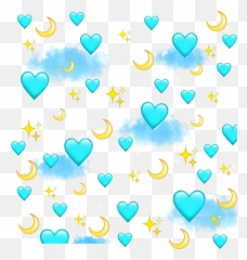 Blueheart Heartemoji Sticker - Girly,Shiny Heart Emoji