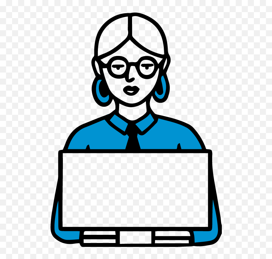 An Adult Woman Sits At Her Laptop Wearing Professional Emoji,Girl Laptop Emoji