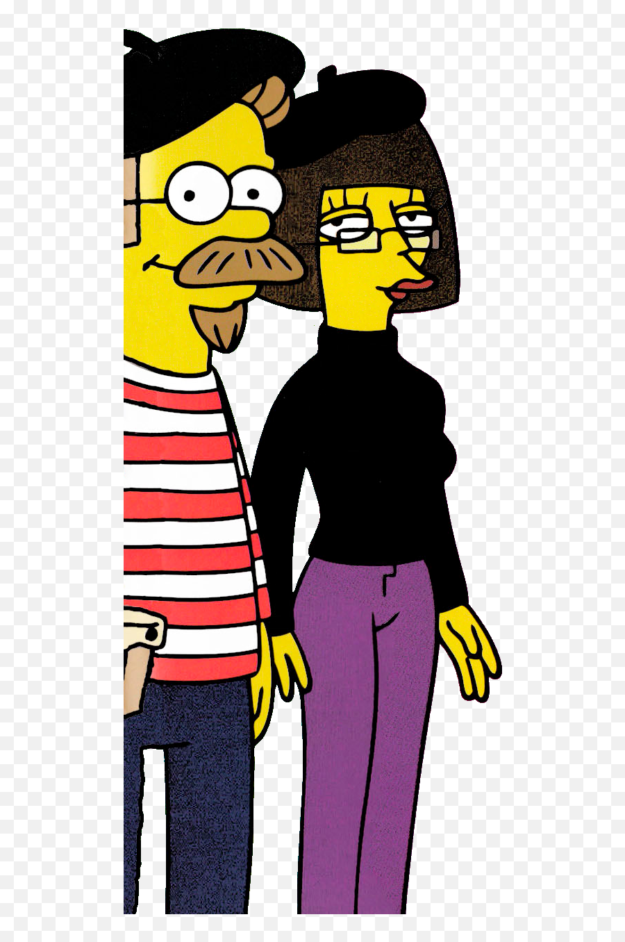 Agnes And Papa Flanders Simpsons Character Guide Wiki Fandom - Standing Around Emoji,Ron Swanson Emotions