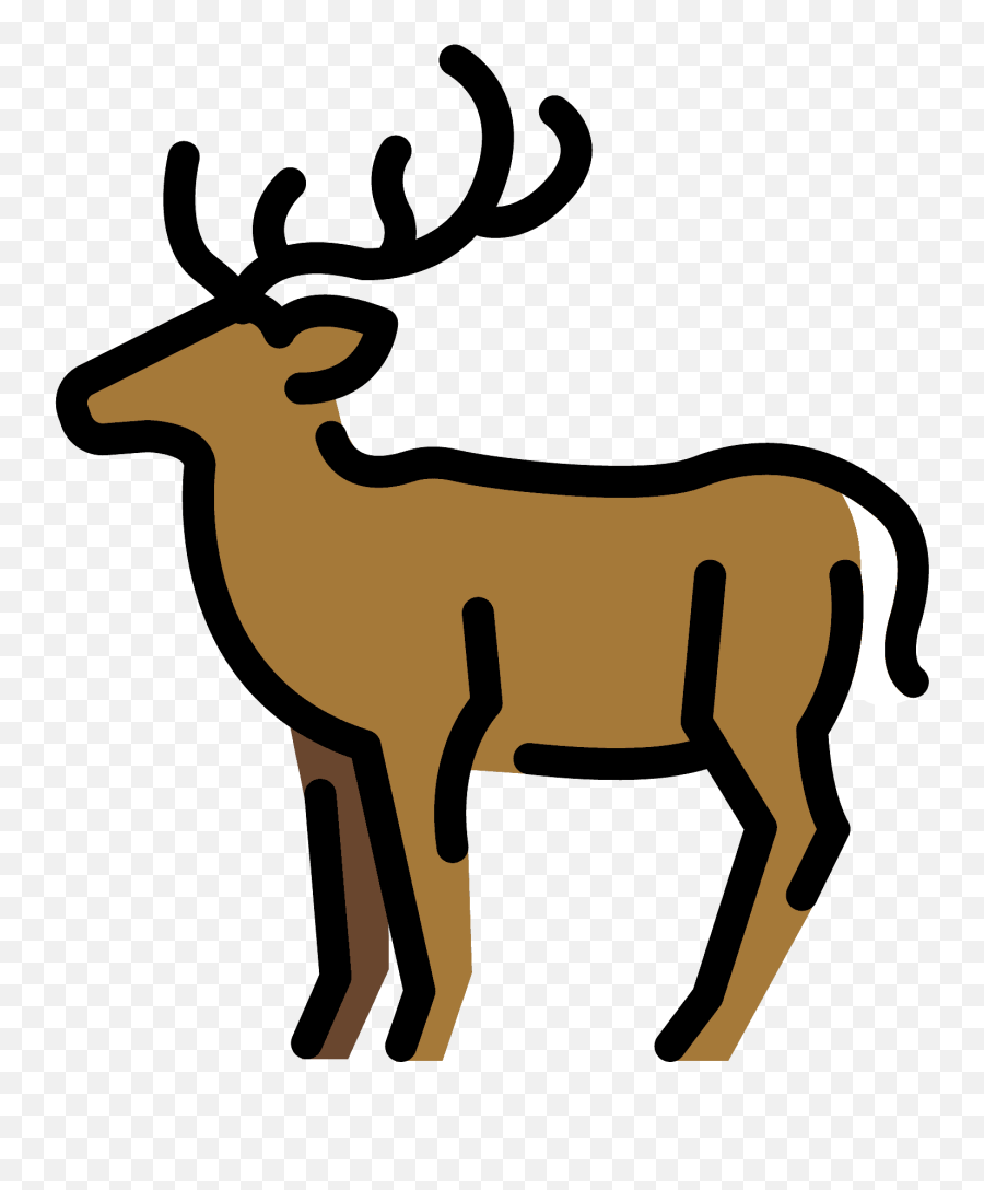 Deer Emoji Clipart - Cervo Clipart,Antler Emoji