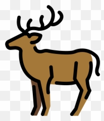 Deer Emoji Clipart - Cervo Clipart,Antler Emoji