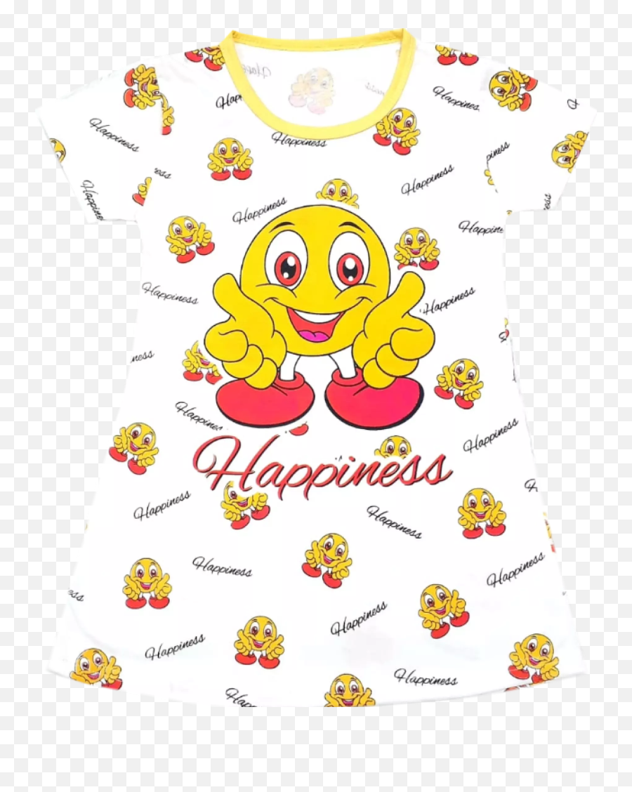 Perempuan 1 - Short Sleeve Emoji,Emoji Print Dress