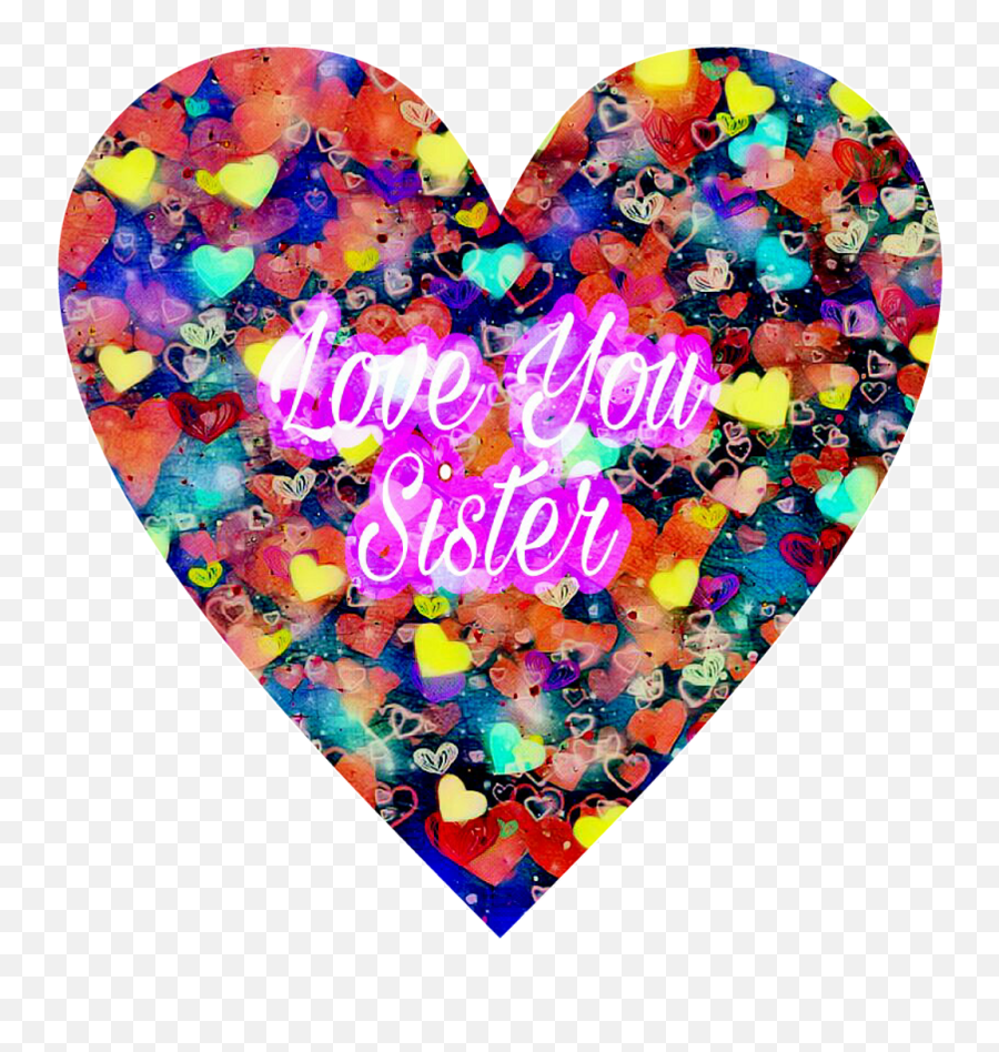 Download Hd Sister Love Heart Hearts - Heart Sister Love Emoji,Sister Emoji