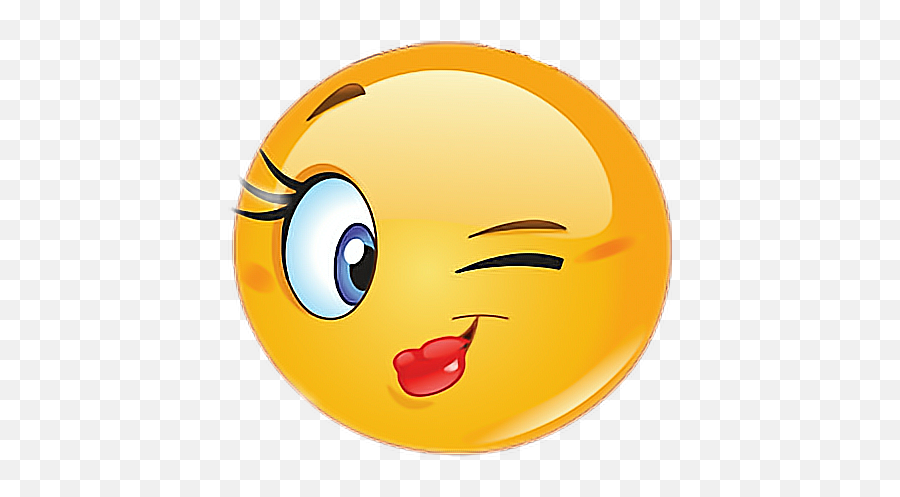 Fteemojis Emoji Wink Flirty Sticker By Alyssa Huffman - Smiley Pics For Whatsapp,Winky Emoji
