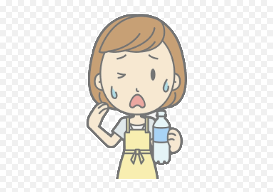 Hot Humid Sweat Thirsty Sticker - Hot Weather Cartoon Png Emoji,Thirsty Emoji Clipart