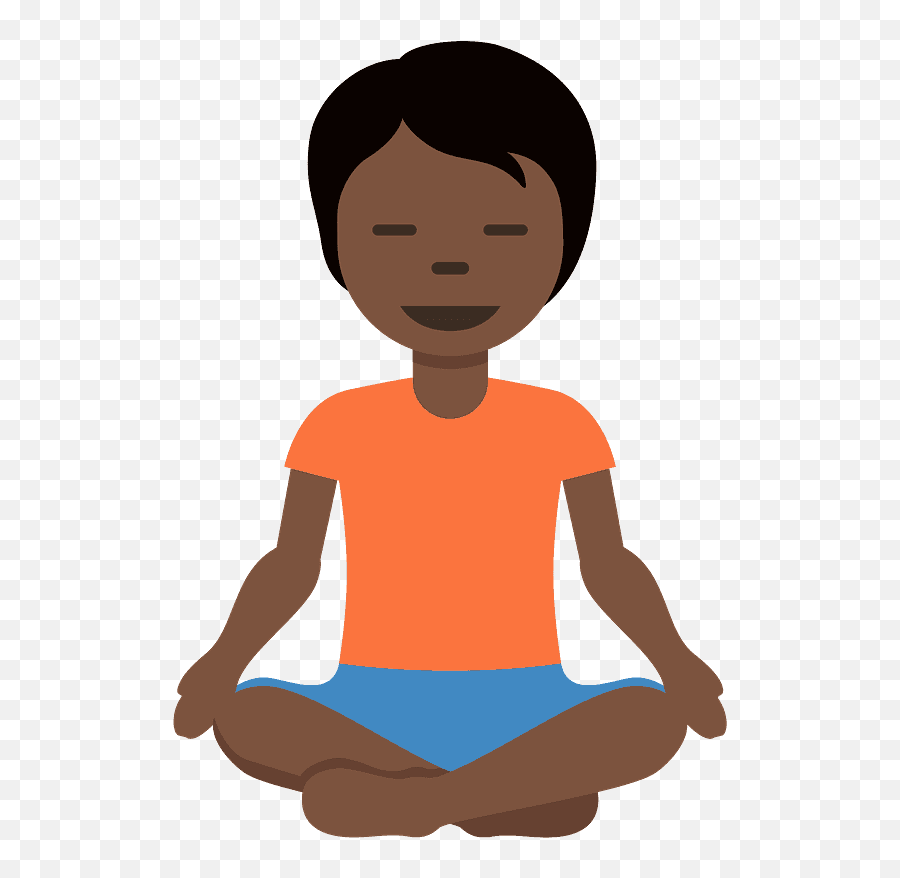 Person In Lotus Position Emoji Clipart - People Holding Hands Light Skin Tone Dark Skin Tone Emoji,Meditate Emoji
