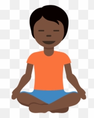Person In Lotus Position Emoji Clipart - People Holding Hands Light Skin Tone Dark Skin Tone Emoji,Meditate Emoji