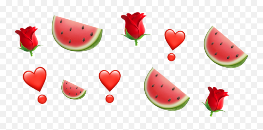 Rose Roseemoji Watermelonemoji Sticker - Girly,Melon Emoji Sticker
