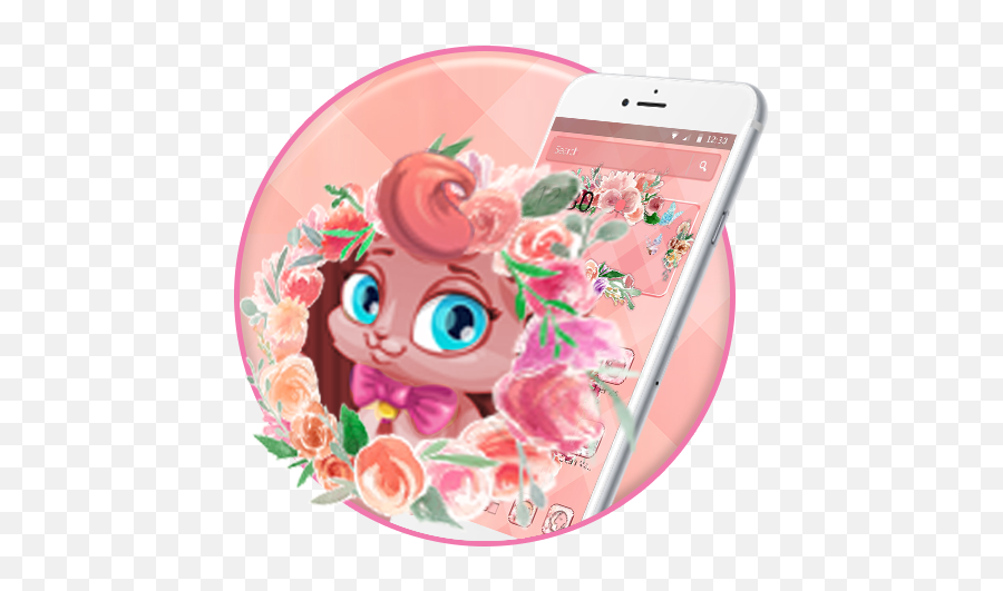 Cute Princess Kitty Theme - Iphone Emoji,Blushing Emoji Iphone To Android