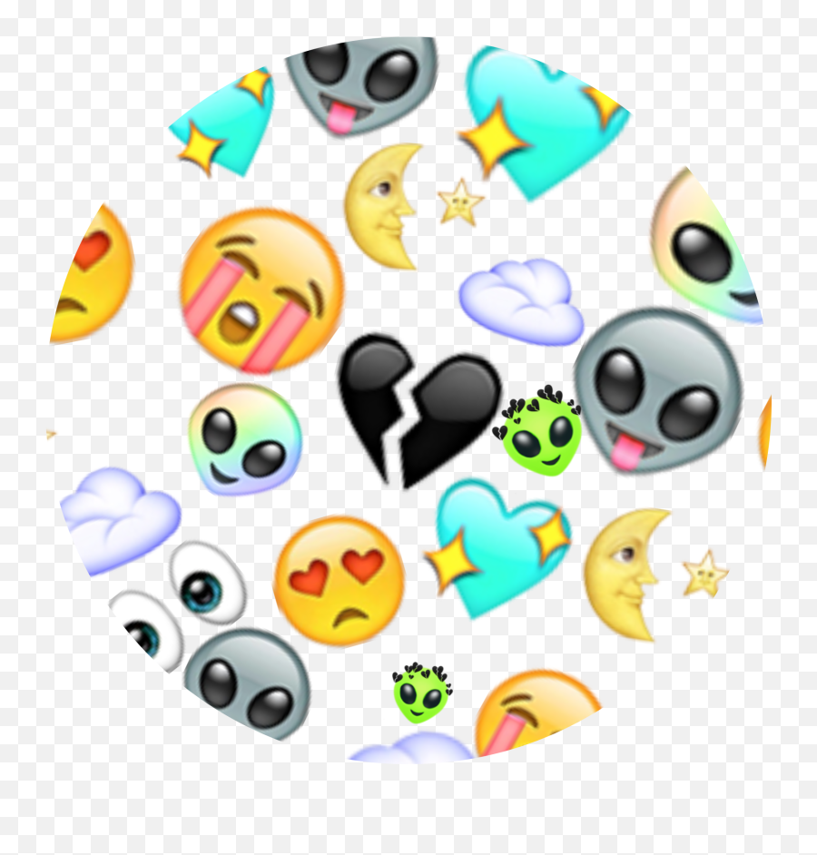 Background Circle Aliens - Happy Emoji,Circle Emojis