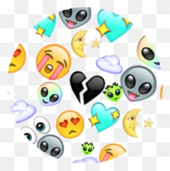Background Circle Aliens - Happy Emoji,Circle Emojis