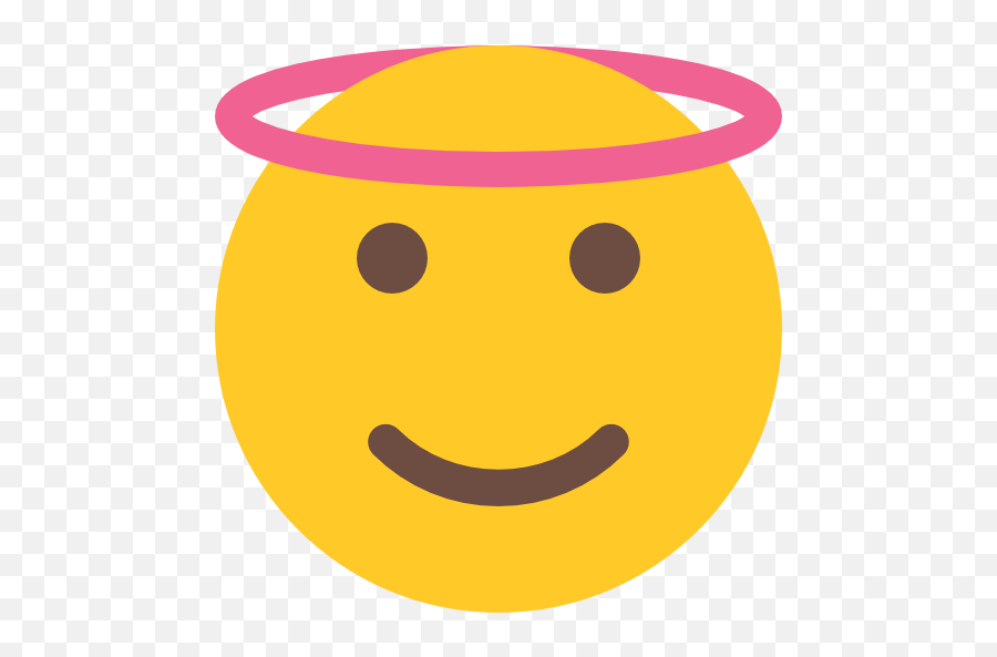 Angel - Wide Grin Emoji,Small Angel Emoticon