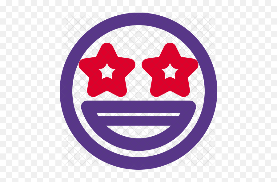 Star Struck Emoji Icon Of Line Style - Happy,Emoji Rabbit Devil Woman