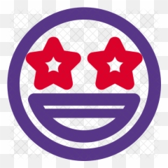 Star Struck Emoji Icon Of Line Style - Happy,Emoji Rabbit Devil Woman