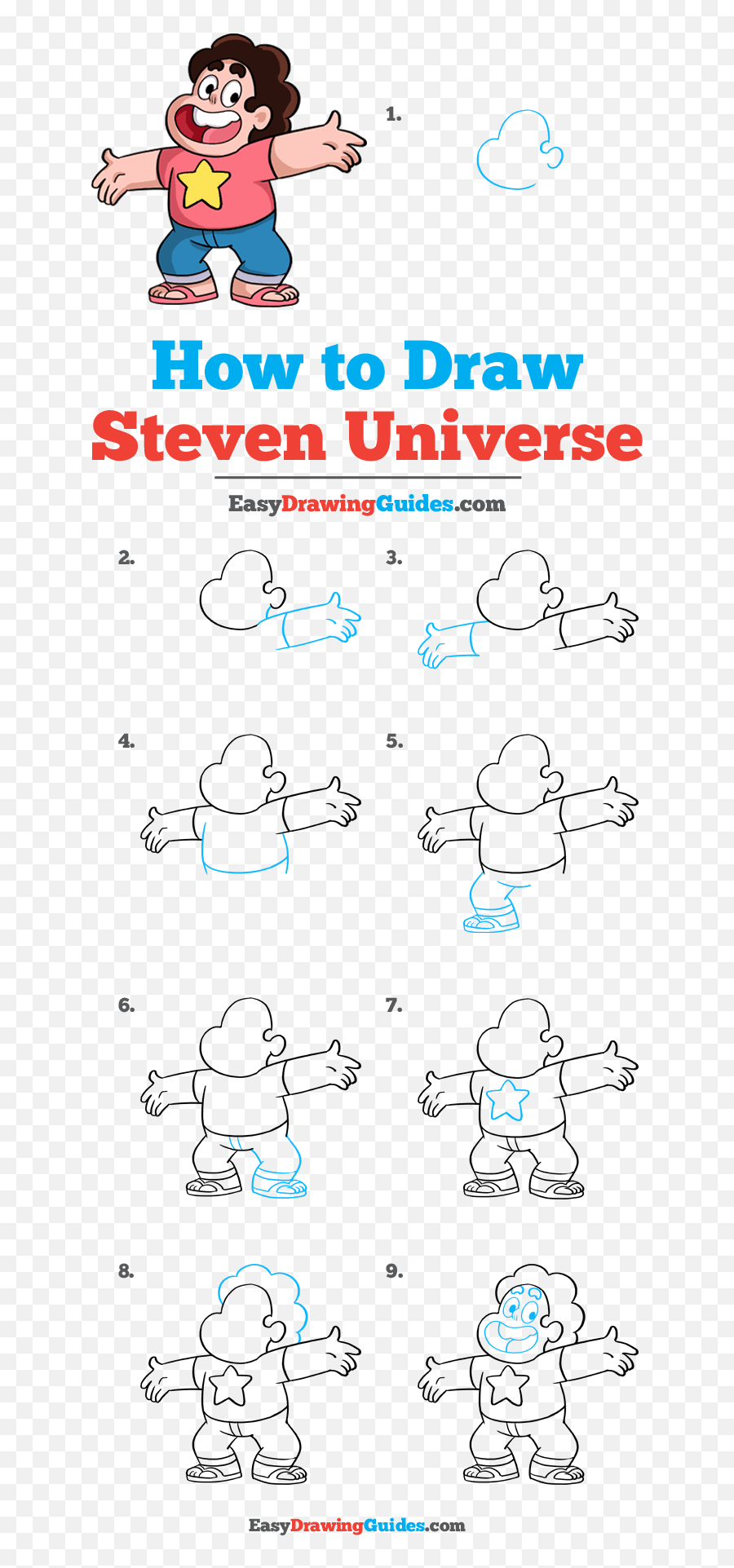 Easy Drawing Tutorial - Draw Steven Universe Emoji,Steven Universe Emoticon Conger