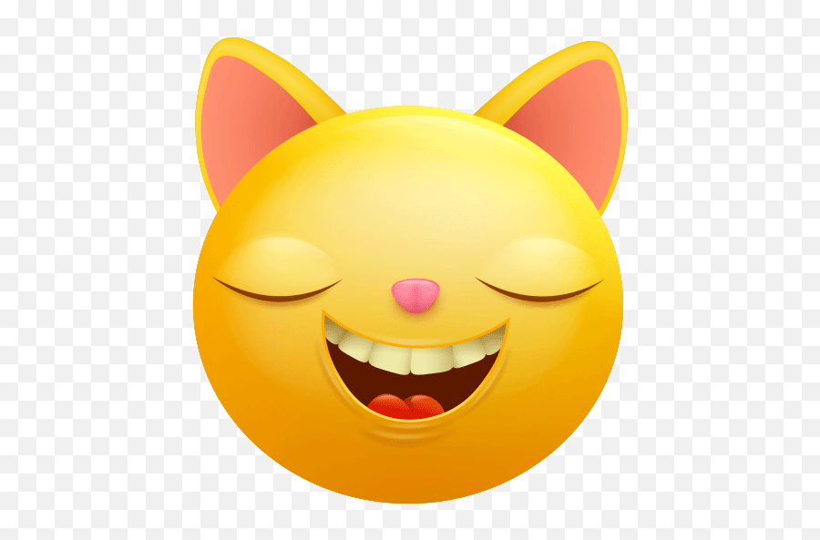 Cute Cat Stickers For Whatsapp And Signal Makeprivacystick - Happy Emoji,Cat Laughing Emoticon