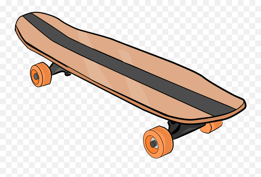 Skateboard Clipart Black And White Free - Clip Art Skate Board Emoji,Skateboard Emoji