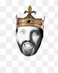 King Crown Man Face Beard Sticker By Kimmytasset - Traditional Emoji,Mustache Man Emoji