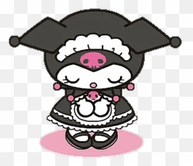 Kuromi Blackandpink Maid Sanrio Sticker By Angel - Sanrio Png Gif Emoji,Maid Emoji
