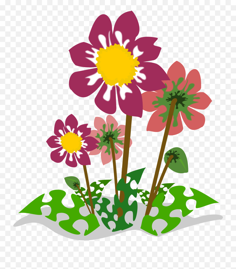 Clip Art Of Garden Flowers Free Image Download - Flora Clipart Emoji,Plants Emotions Art