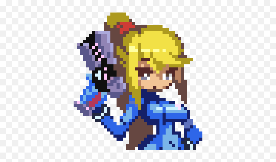 Pixel Art Gallery - Samus Zero Pixel Art Emoji,Extra Thicc Emoticon