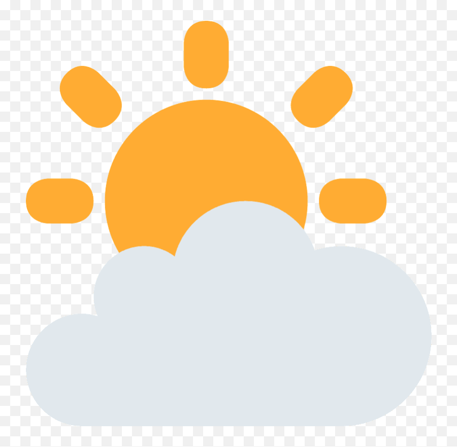 Sun Behind Cloud Emoji Clipart Free Download Transparent,Download Twitter Emojis Png