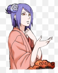 Konan Akatsuki Kunoichi Sticker - Hime Cut Emoji,Onsen Emoji