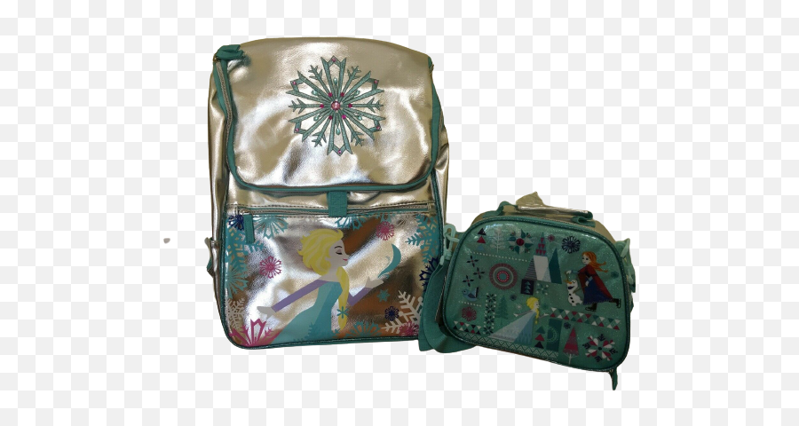 Disney Store Frozen Backpack U0026 Lunch Tote Box Elsa Snowflake School Bag Silver Emoji,Garbage Bag Emoji