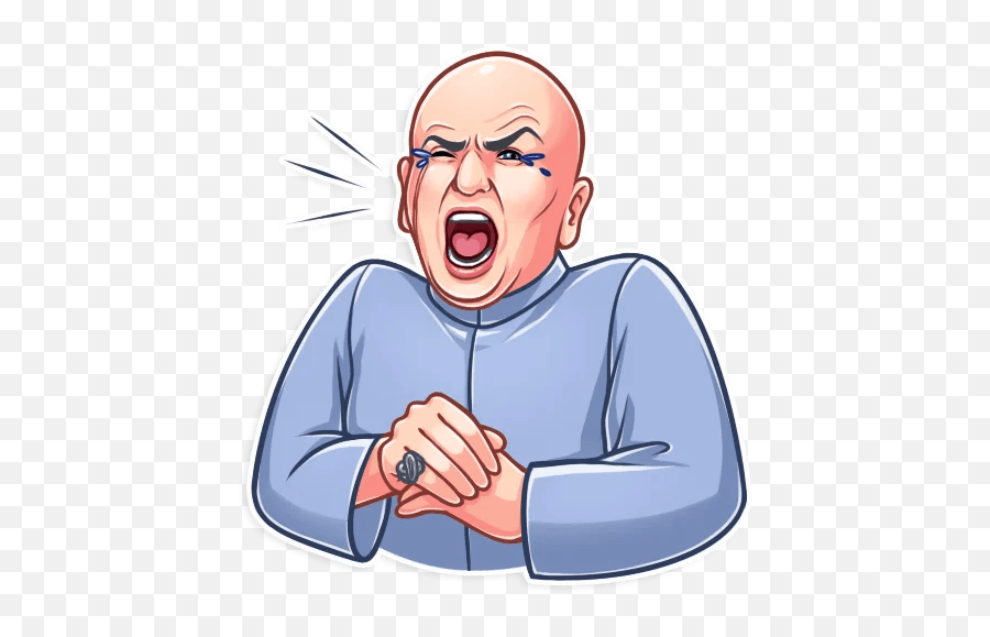 Dr Evil - Telegram Sticker English Emoji,Man Facepalming Emoji Outloo