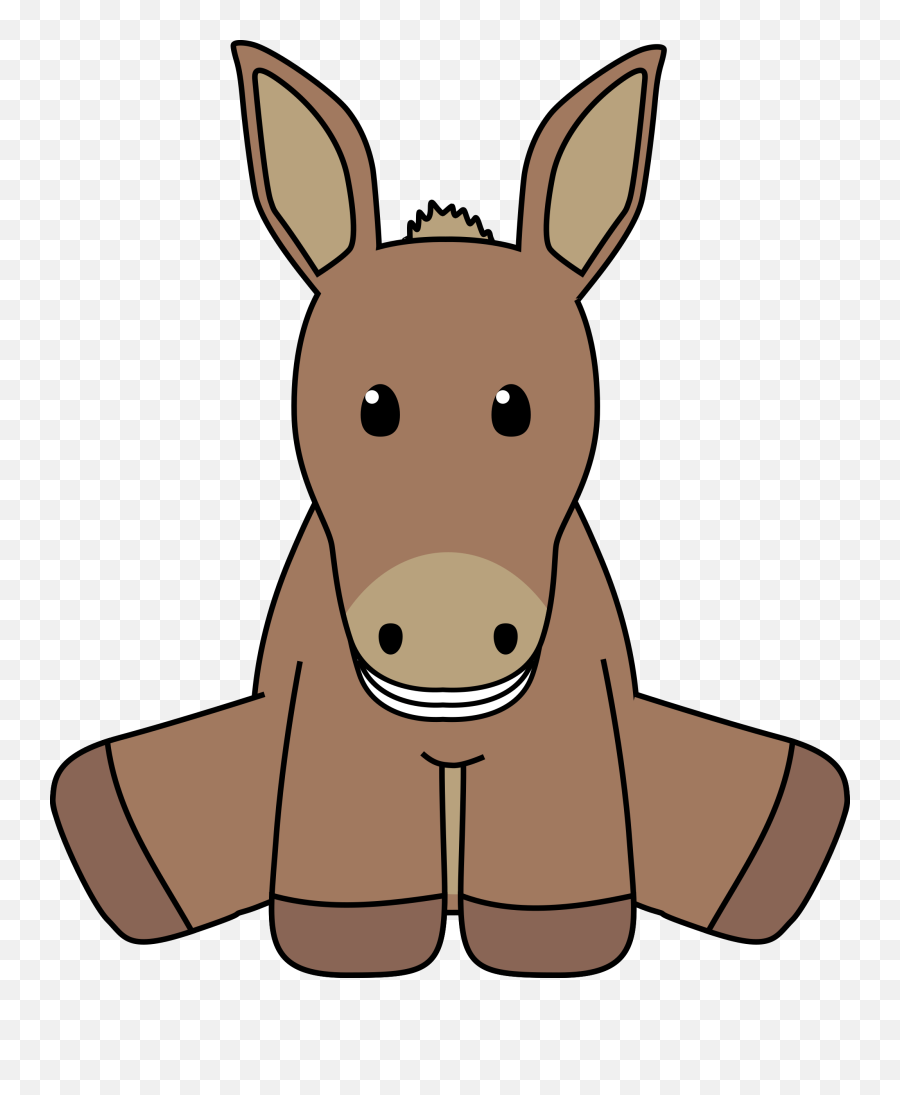Smiling Donkey Clipart - Toy Donkey Clipart Emoji,Donkey Emoji Download