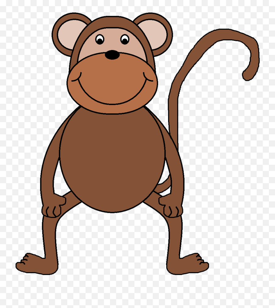 Clip Art Cute Monkeys - Clip Art Library Animal Figure Emoji,Sitting Monkey Emoji