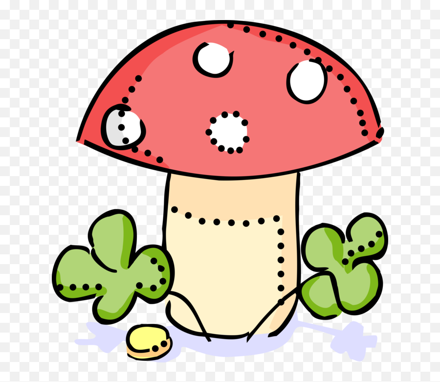 Or Toadstool With Lucky - Dot Emoji,Emoji Mushroom Cloud