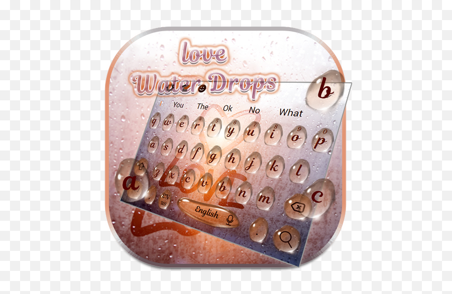 Water Drop Love Glass Keyboard Theme - Solid Emoji,Drop Dance Emoji