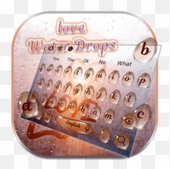 Water Drop Love Glass Keyboard Theme - Solid Emoji,Drop Dance Emoji