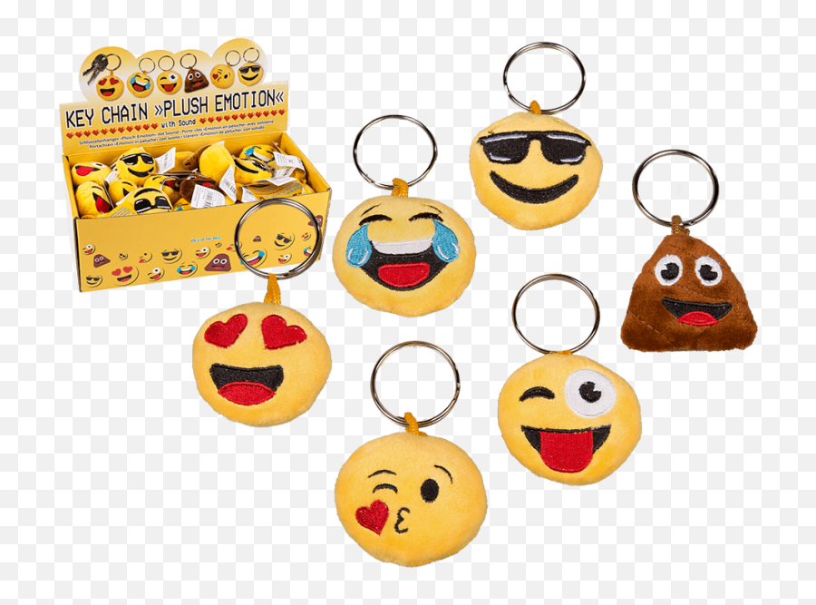 Lelukauppa Partanen - Sleutelhanger Smiley Emoji,Pom Pom Emoji