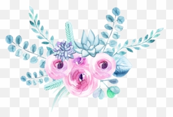 Flores Acuarela Tumblr Sticker By Denisse - Vector Acuarela De Flores Png Emoji,Acuarela Emojis