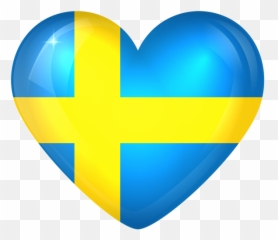 Sweden Large Heart Flag - Swedish Flag Heart Transparent Emoji,Swedish Emojis