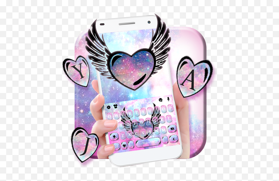 Cute Galaxy Wings Keyboard Theme - Apps On Google Play For Teen Emoji,Wings Emoji Copy And Paste