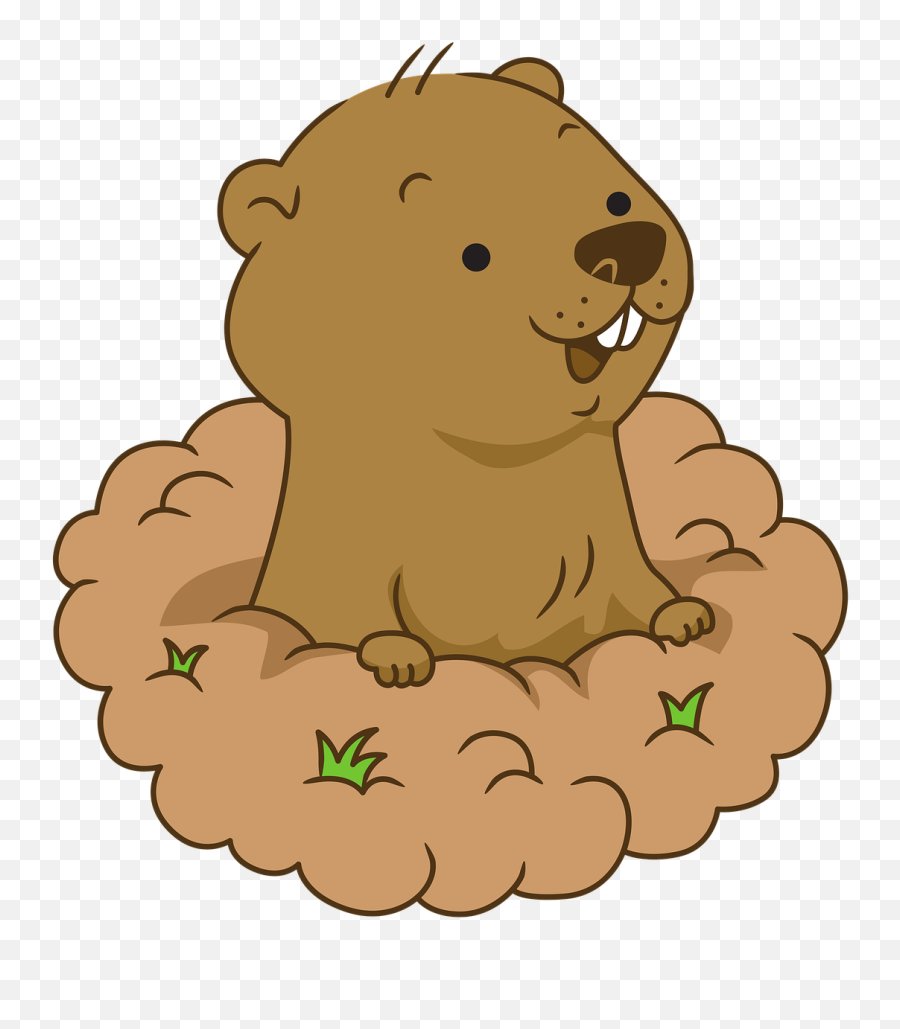 Groundhog Burrow Cartoon - Clip Art Groundhog Cartoon Emoji,Ground Hog Woodchuck Emojis